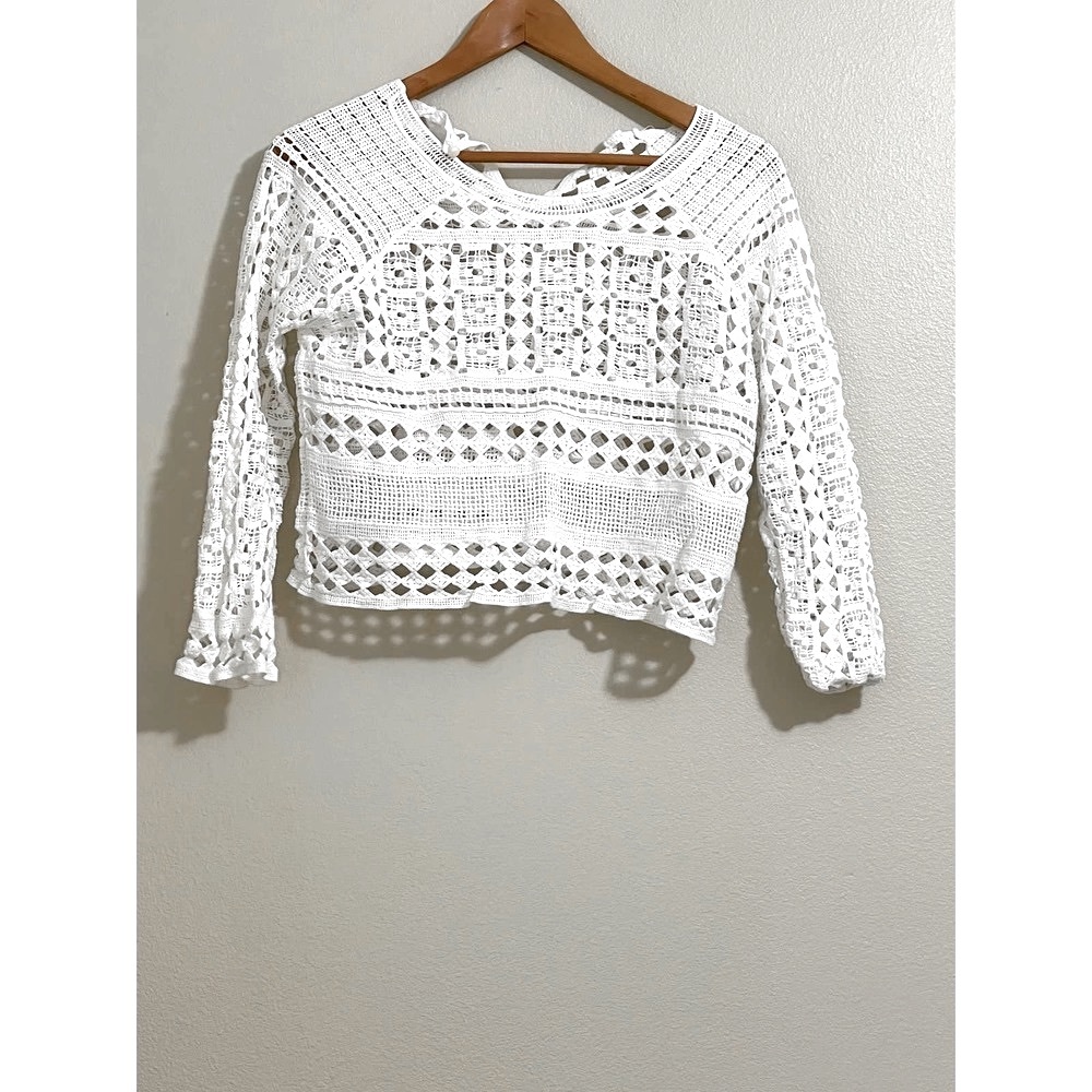 White Beach Crochet Top